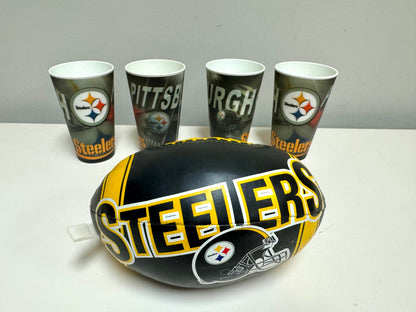 Pittsburg Steelers Football & Souvenir Cup Bundle