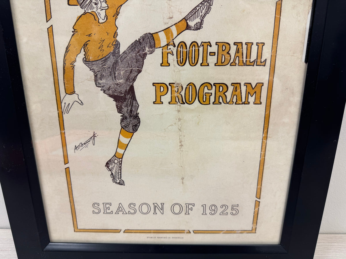1925 Reproduction Tennessee Vols Football Program Artwork