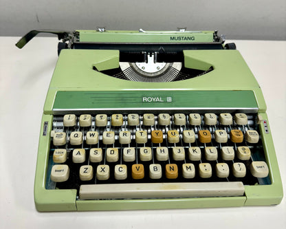 1970s Lime Green Royal Mustang Typewriter