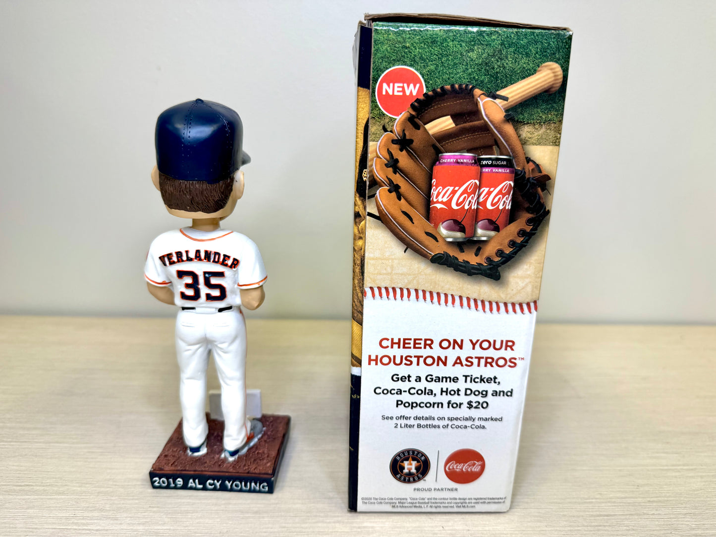 Figura de cabeza móvil de Justin Verlander de los Houston Astros, "Premio Cy Young" 2019