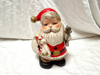 1970s Ceramic Santa Coin Bank