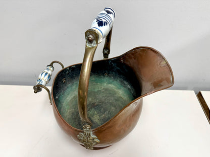 Antique Copper Coal Scuttle