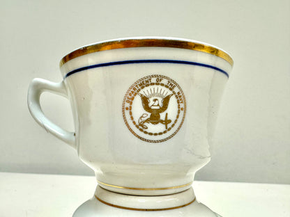 U.S. Navy Mess Wardroom Officer's "Fouled Anchor" Plate & Mug China Set