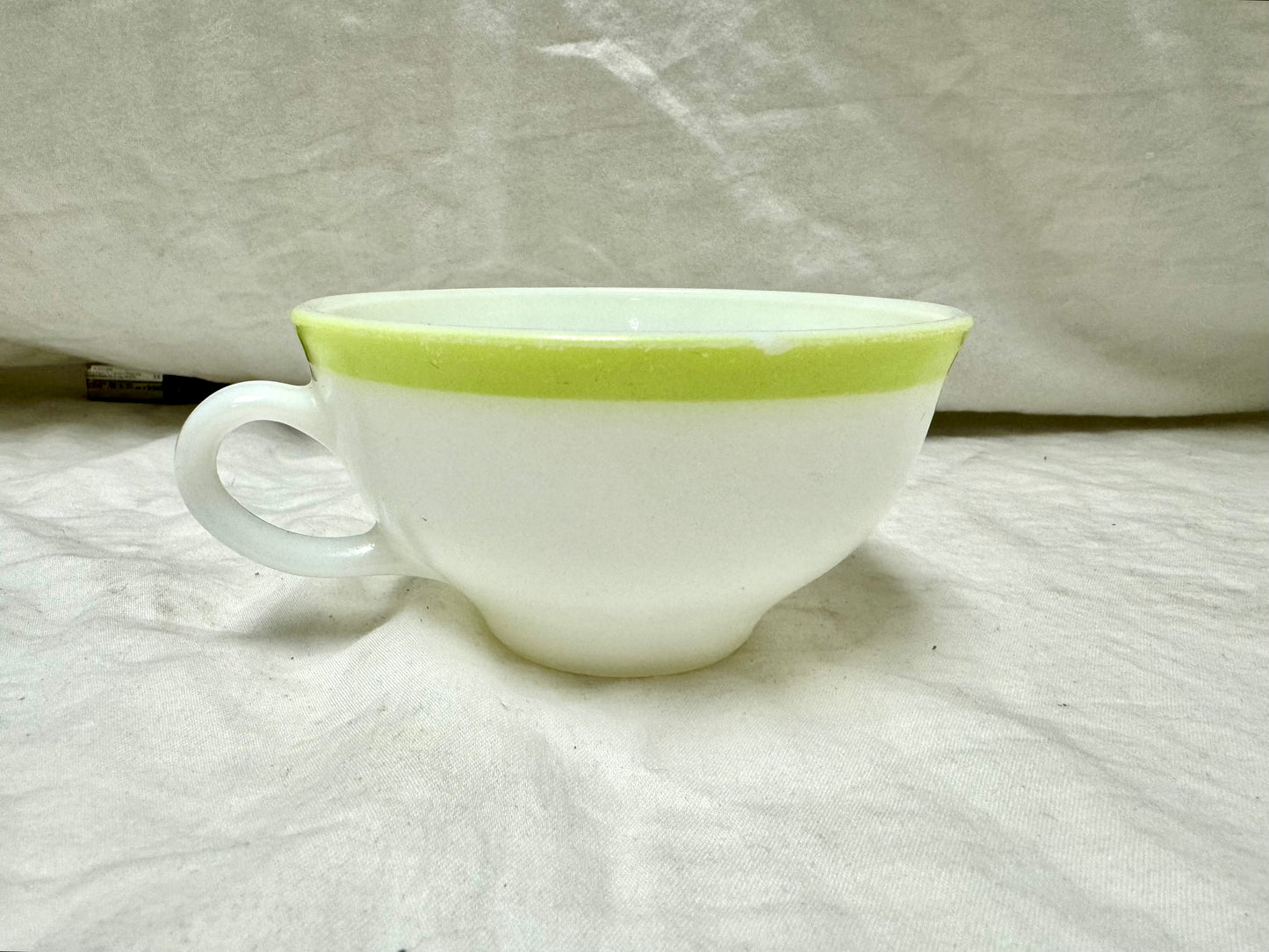 Vintage Lime Pyrex Milk Glass Teacup