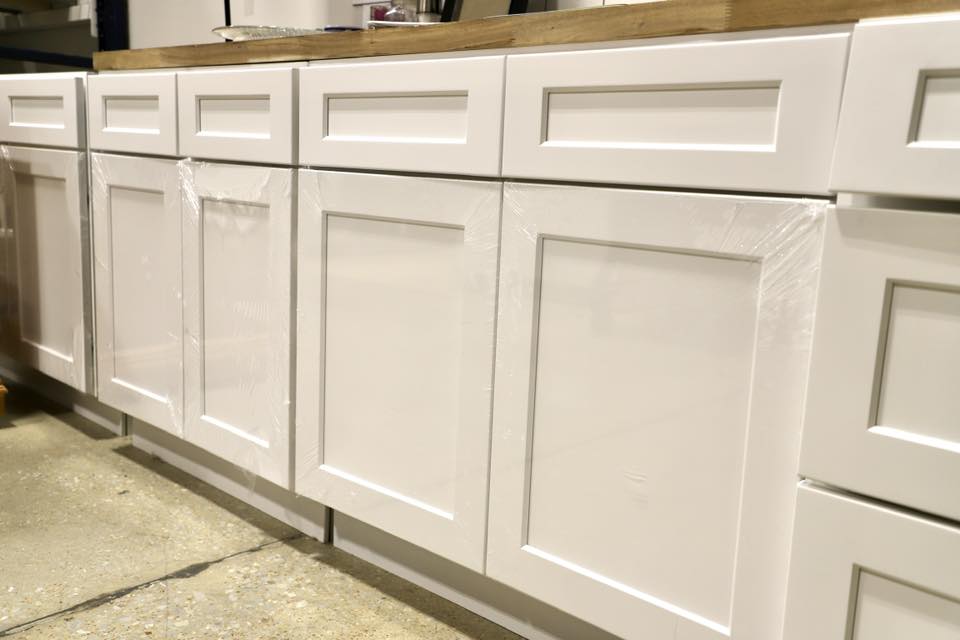 White Shaker Base Cabinet 34.5"H