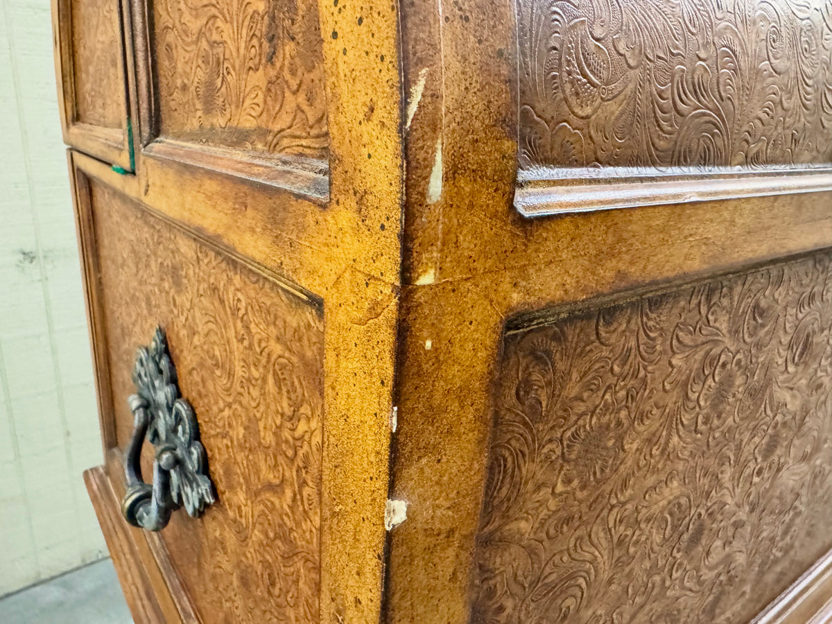 Carved Wooden Bar Cabinet