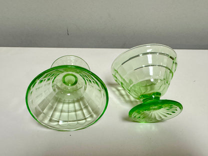 Anchor Hocking Green Depression Glass Set