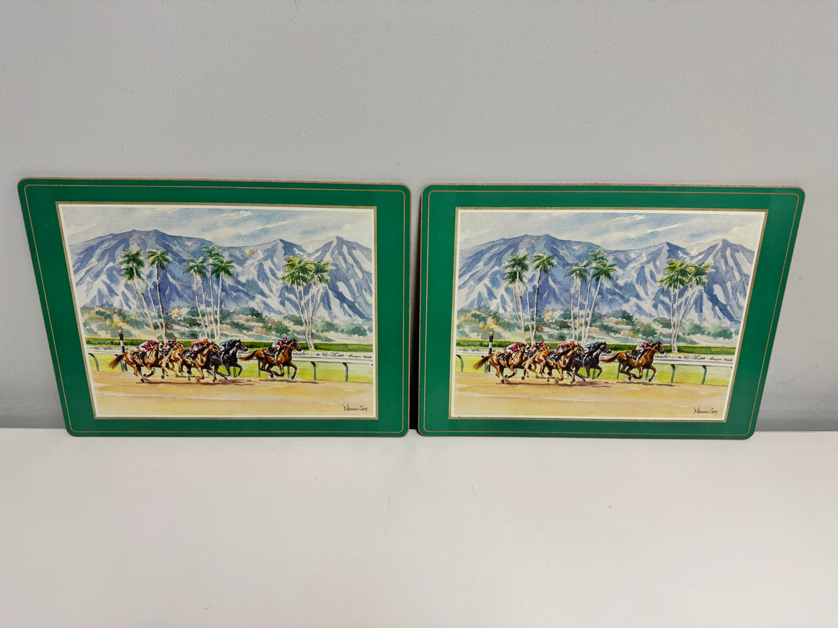 Horse Racing Plate Mat Set