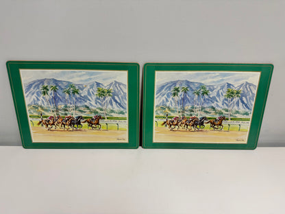 Horse Racing Plate Mat Set