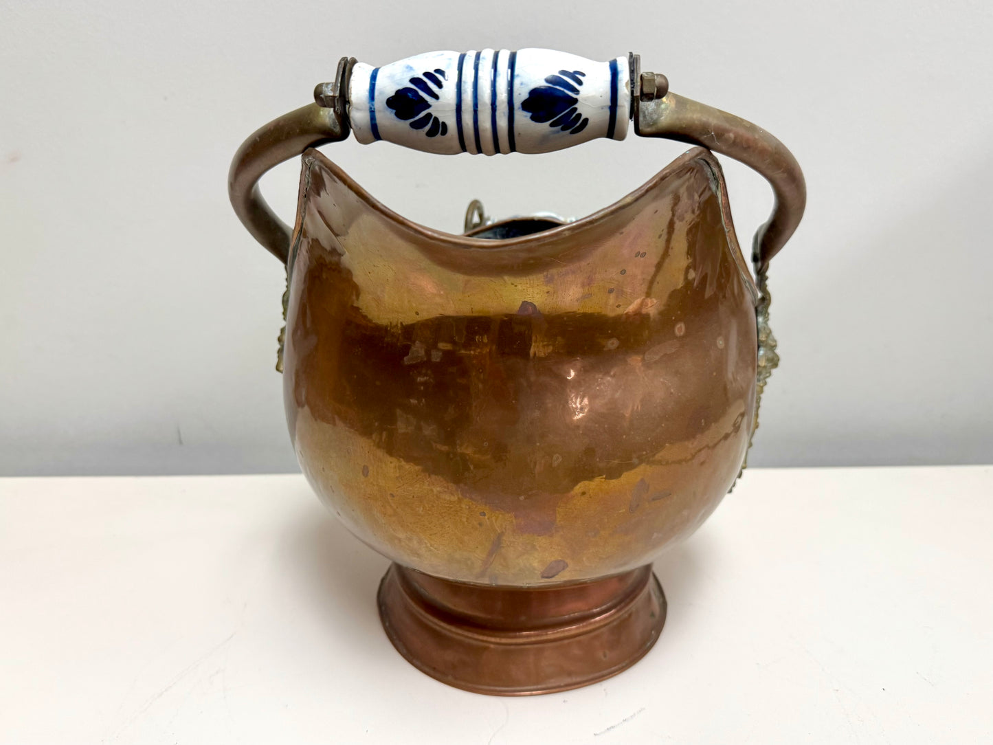 Antique Copper Coal Scuttle
