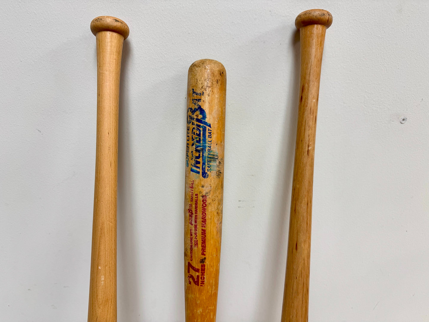 Set de 3 mini bates de béisbol