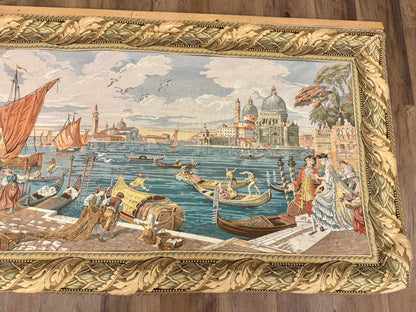Italian Harbor Scene Tapestry/Arazzo