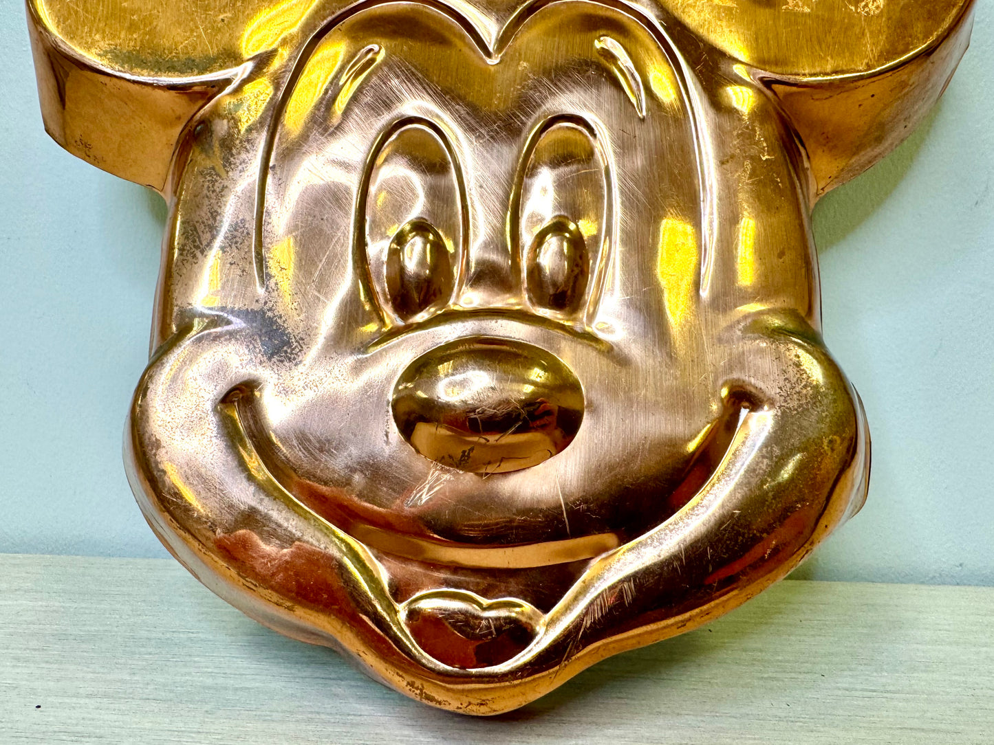 Vintage Copper Mickey Mouse Jello Mold