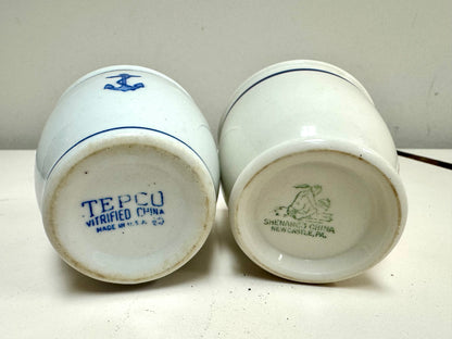 U.S. Navy Mess Wardroom Officer's "Fouled Anchor" Plate & Mug China Set