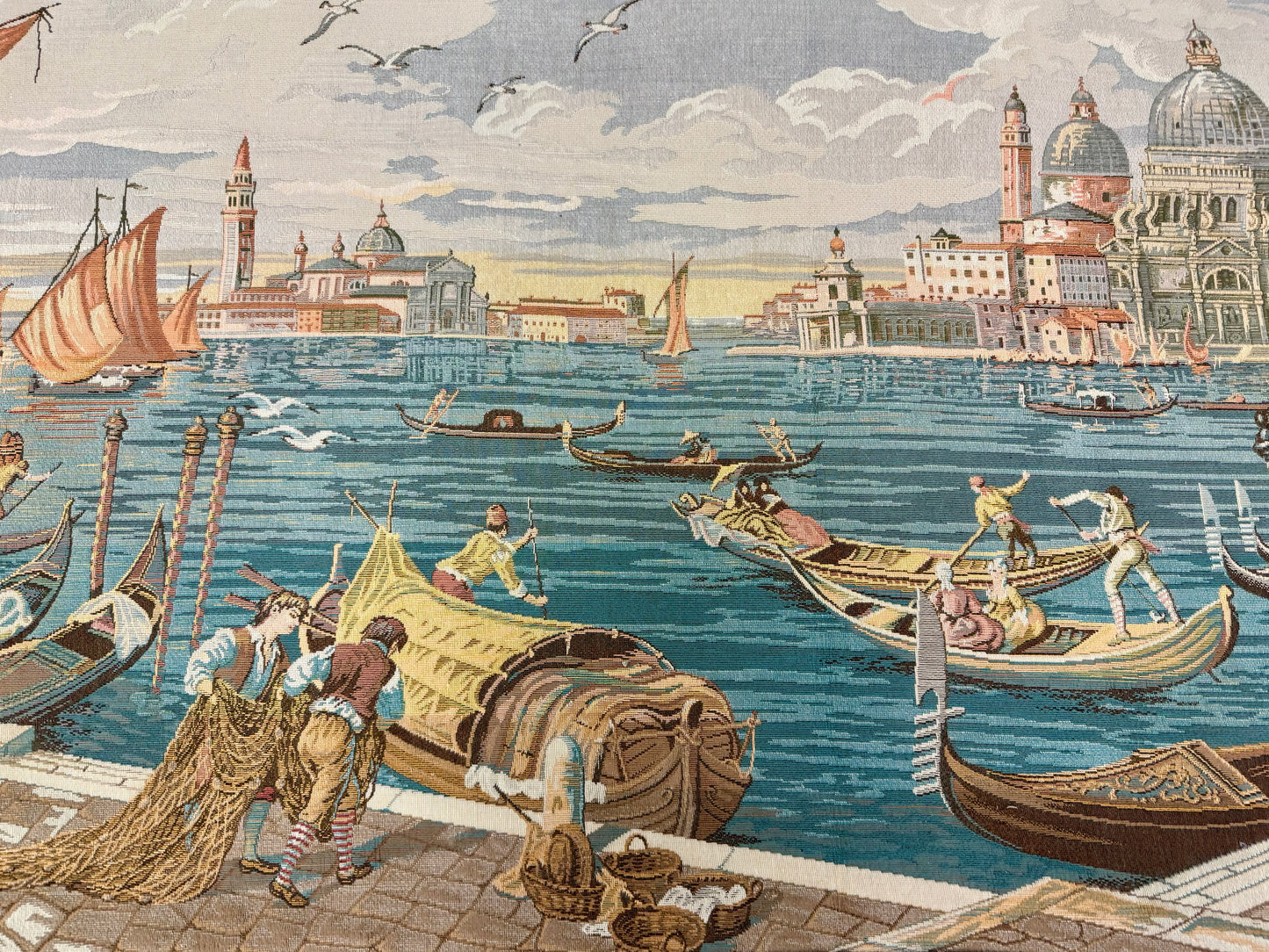 Italian Harbor Scene Tapestry/Arazzo