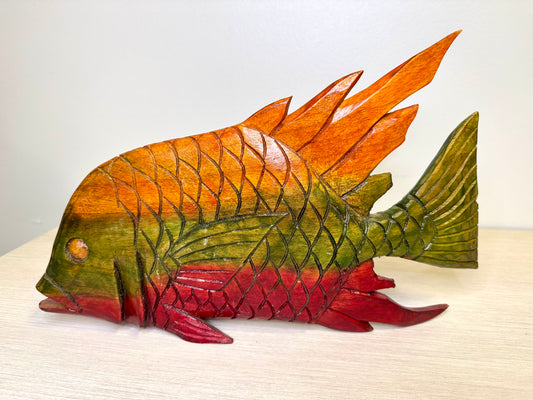 Jamaican Hand Carved Wooden Fish