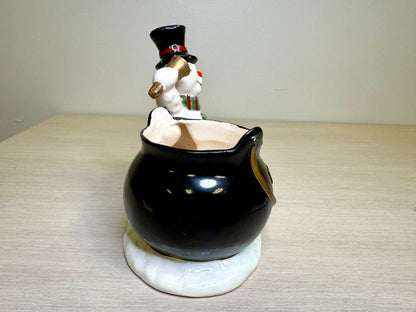 1992 Holland Floral Ceramic Snowman