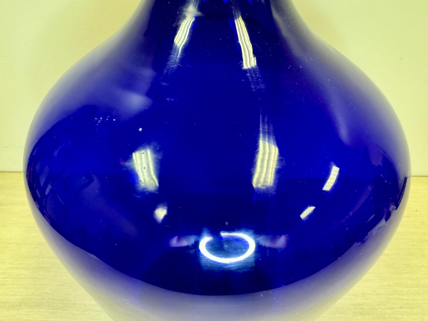 Large Blue Demijohn Bottle