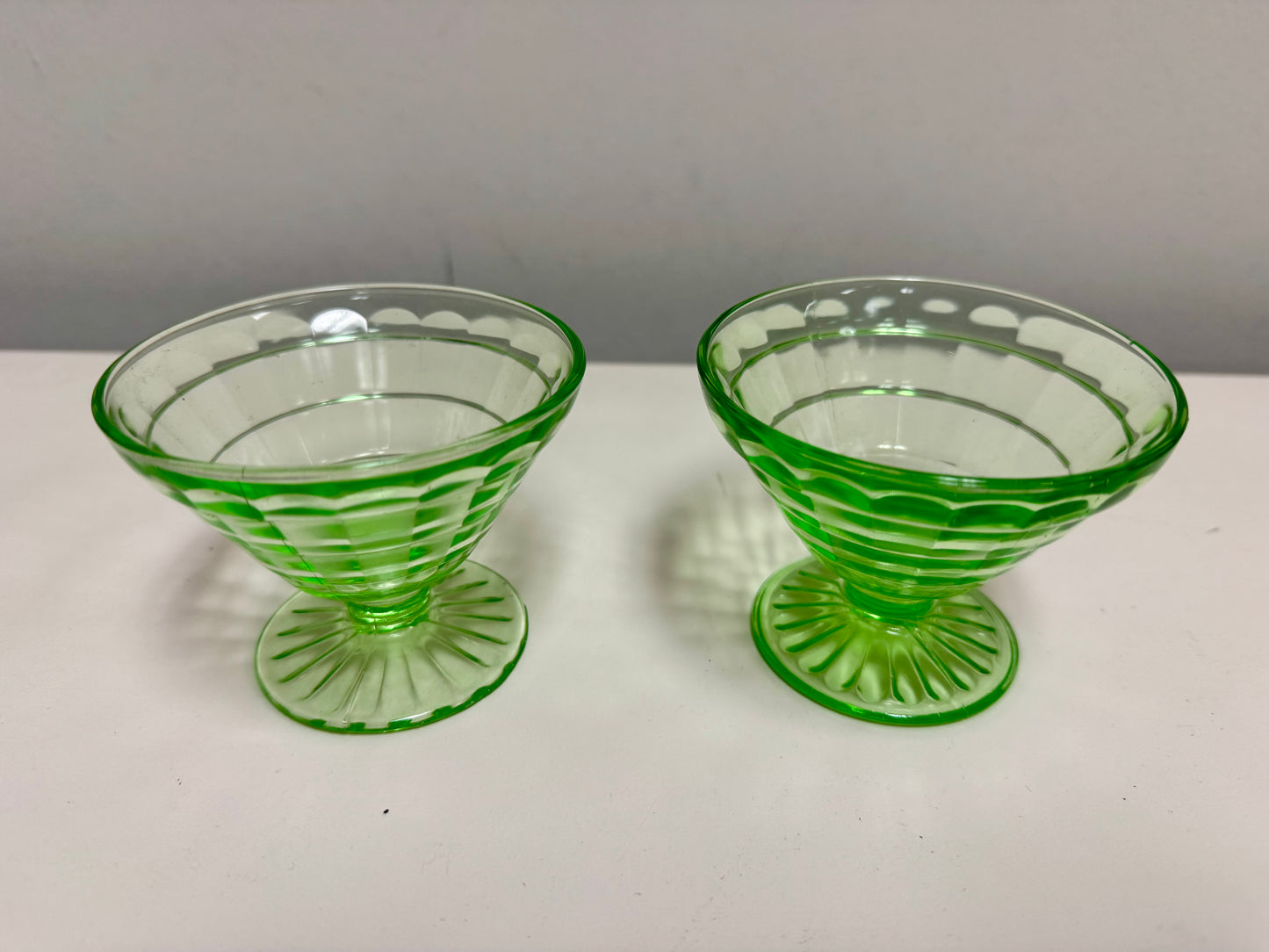 Anchor Hocking Green Depression Glass Set