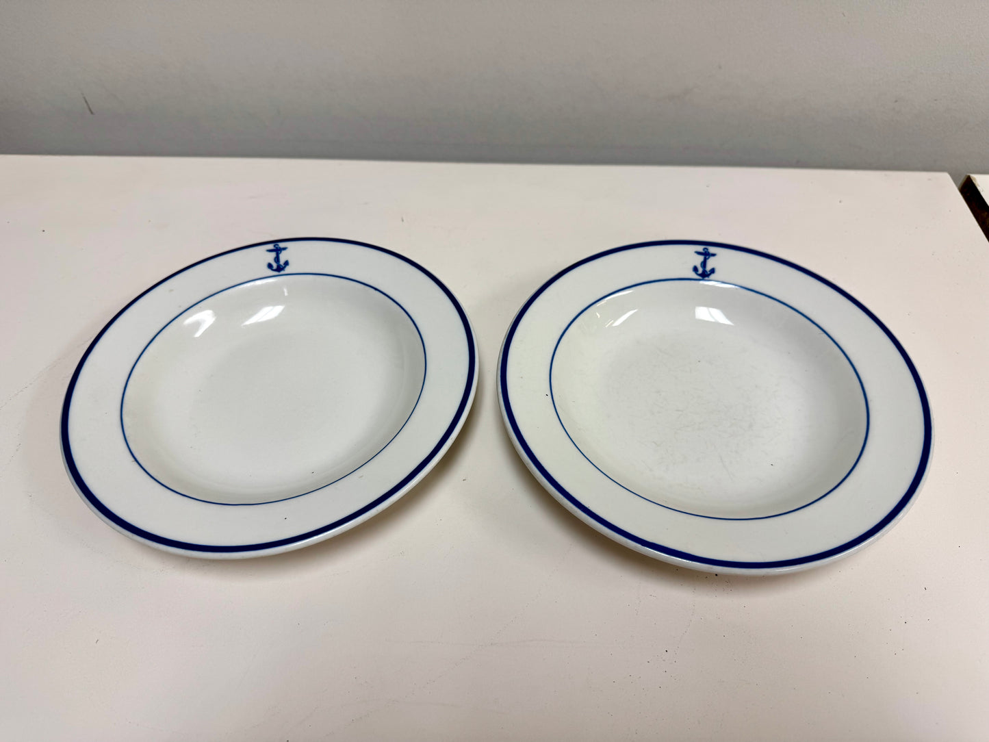 U.S. Navy Mess Wardroom Officer's "Fouled Anchor" Plate & Mug China Set