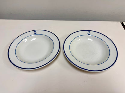 U.S. Navy Mess Wardroom Officer's "Fouled Anchor" Plate & Mug China Set