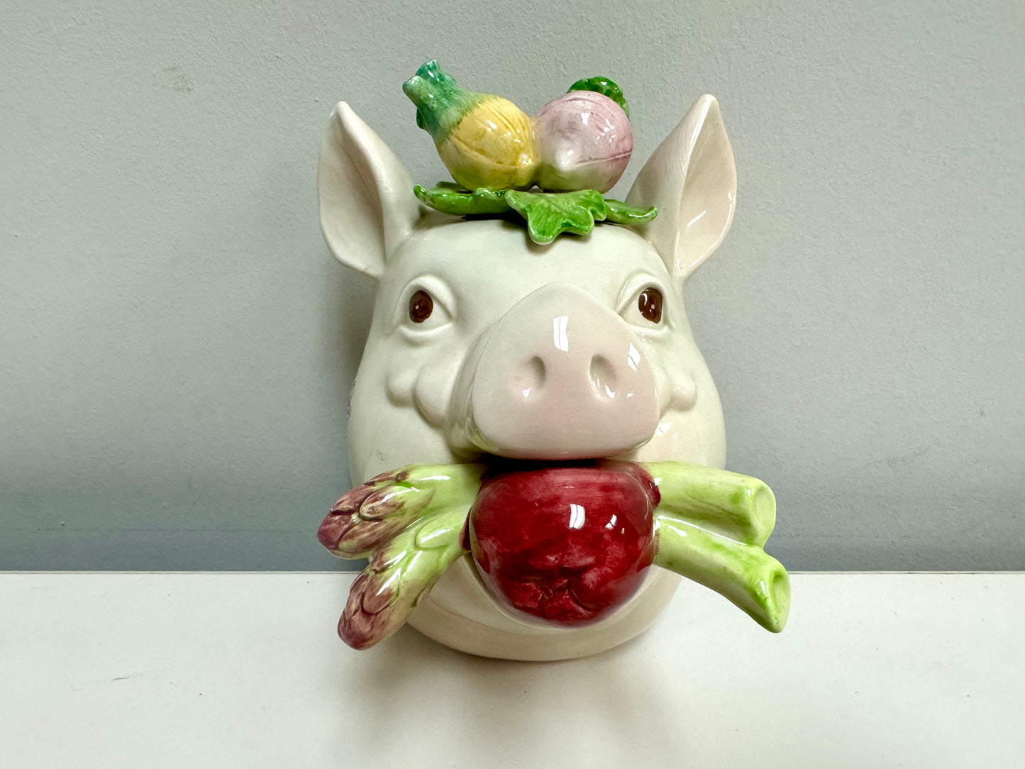 Vintage Fitz & Floyd  Pig Head Wall Hanger/Vase
