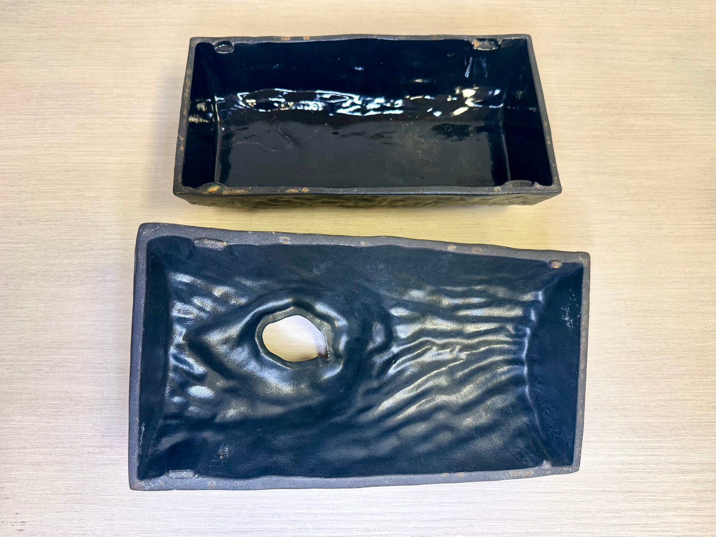 John Wright Co. Cast Iron Log Shaped Stove Steamer