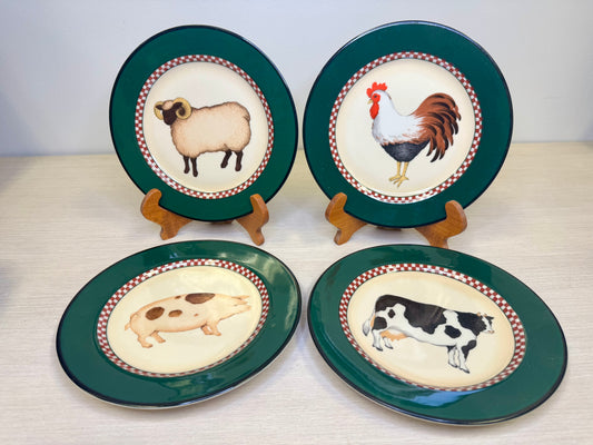 Henry & Co. 1996 Farm Animal Plate Set
