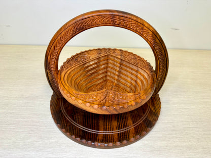 Heart Shaped Collapsible Wooden Basket