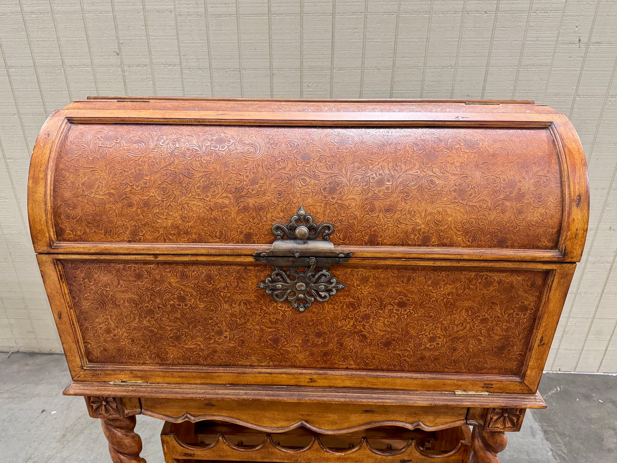 Carved Wooden Bar Cabinet