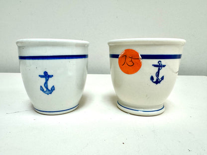 U.S. Navy Mess Wardroom Officer's "Fouled Anchor" Plate & Mug China Set