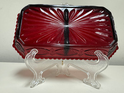 Avon 1876 Ruby Red Divider Tray