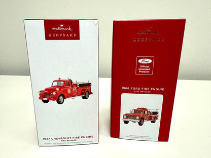 Firetruck Christmas Ornament Bundle