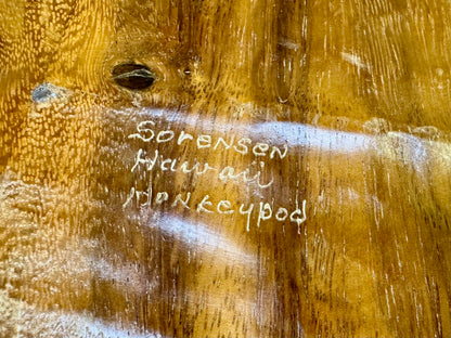 Ensaladera de madera de monkeypod hawaiano Sorensen