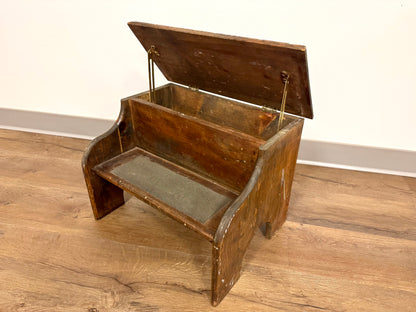 Vintage Two Step Stool with Storage