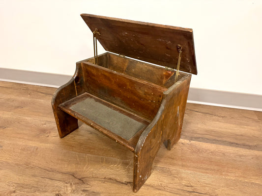 Vintage Two Step Stool with Storage