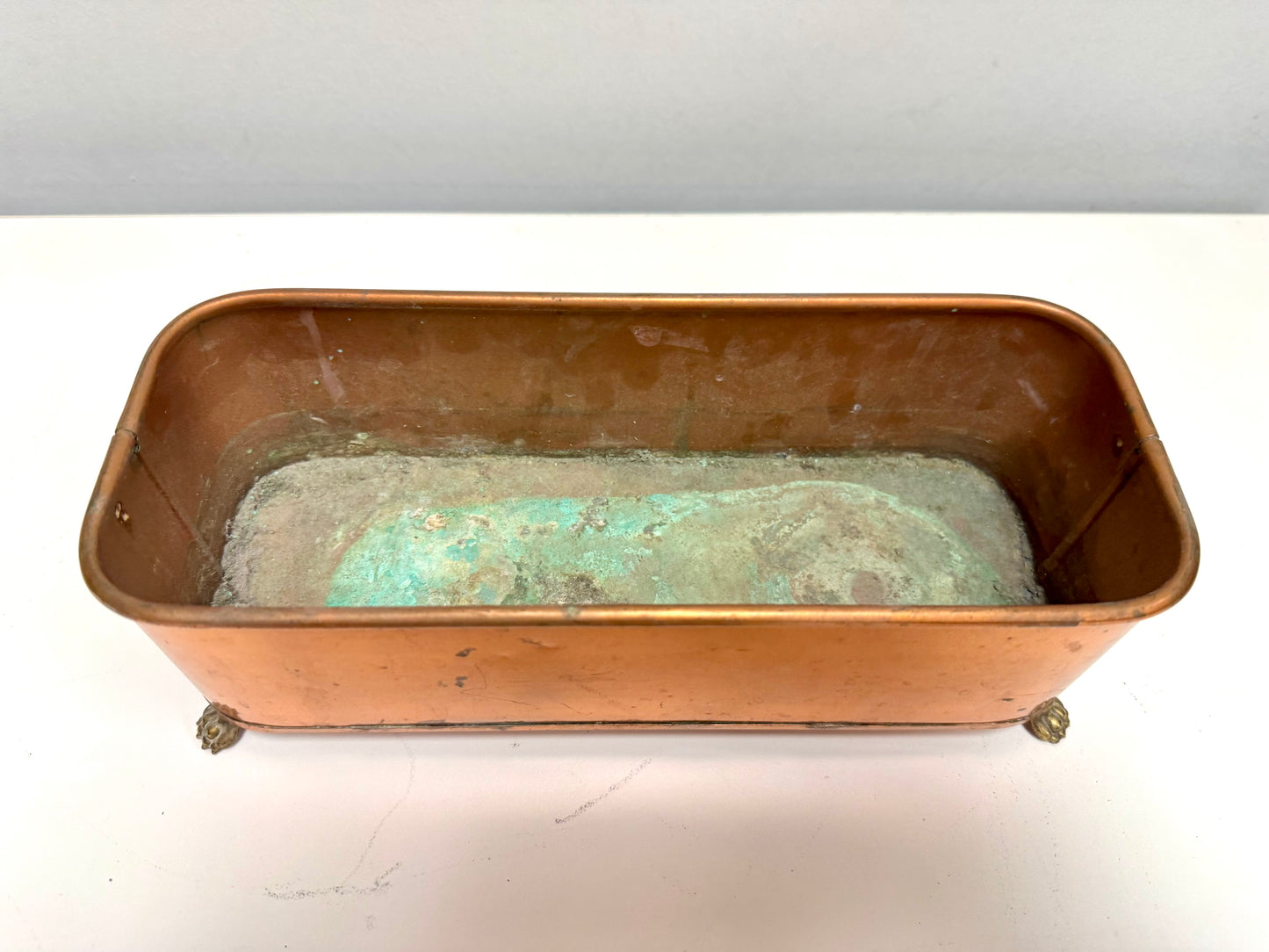 Antique Copper Windowsill Planter