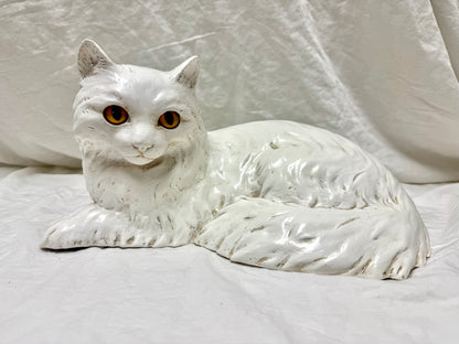 1983 Persian White Cat Statue