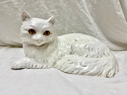 1983 Persian White Cat Statue