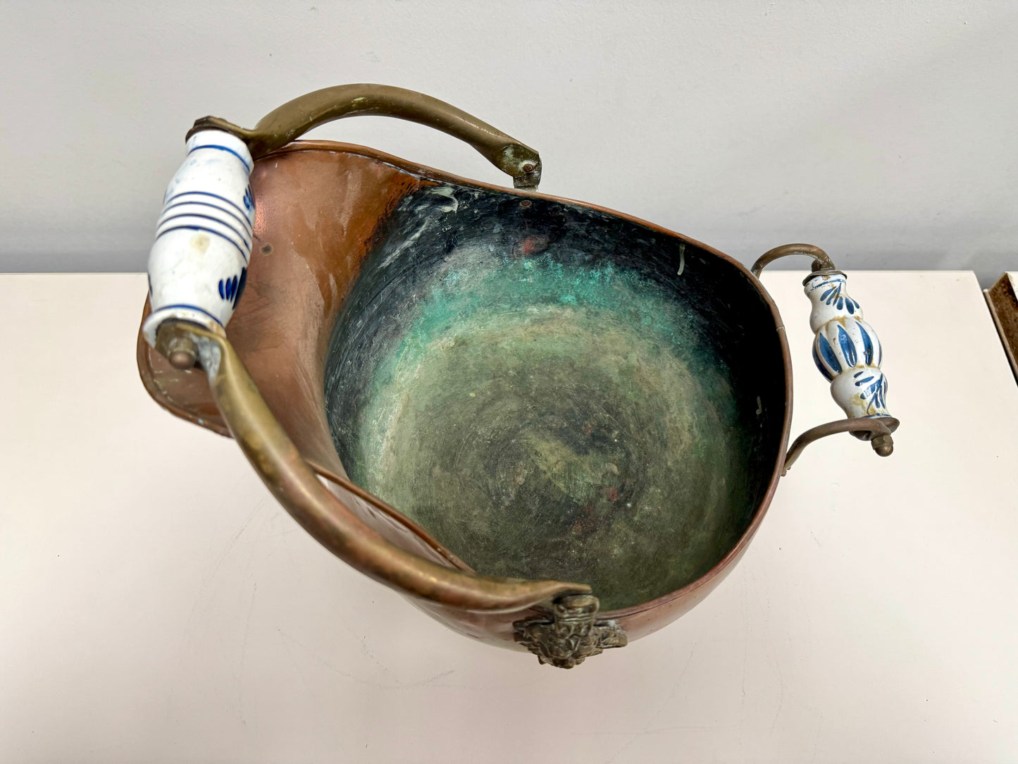 Antique Copper Coal Scuttle