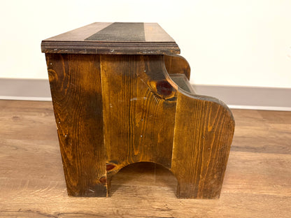 Vintage Two Step Stool with Storage