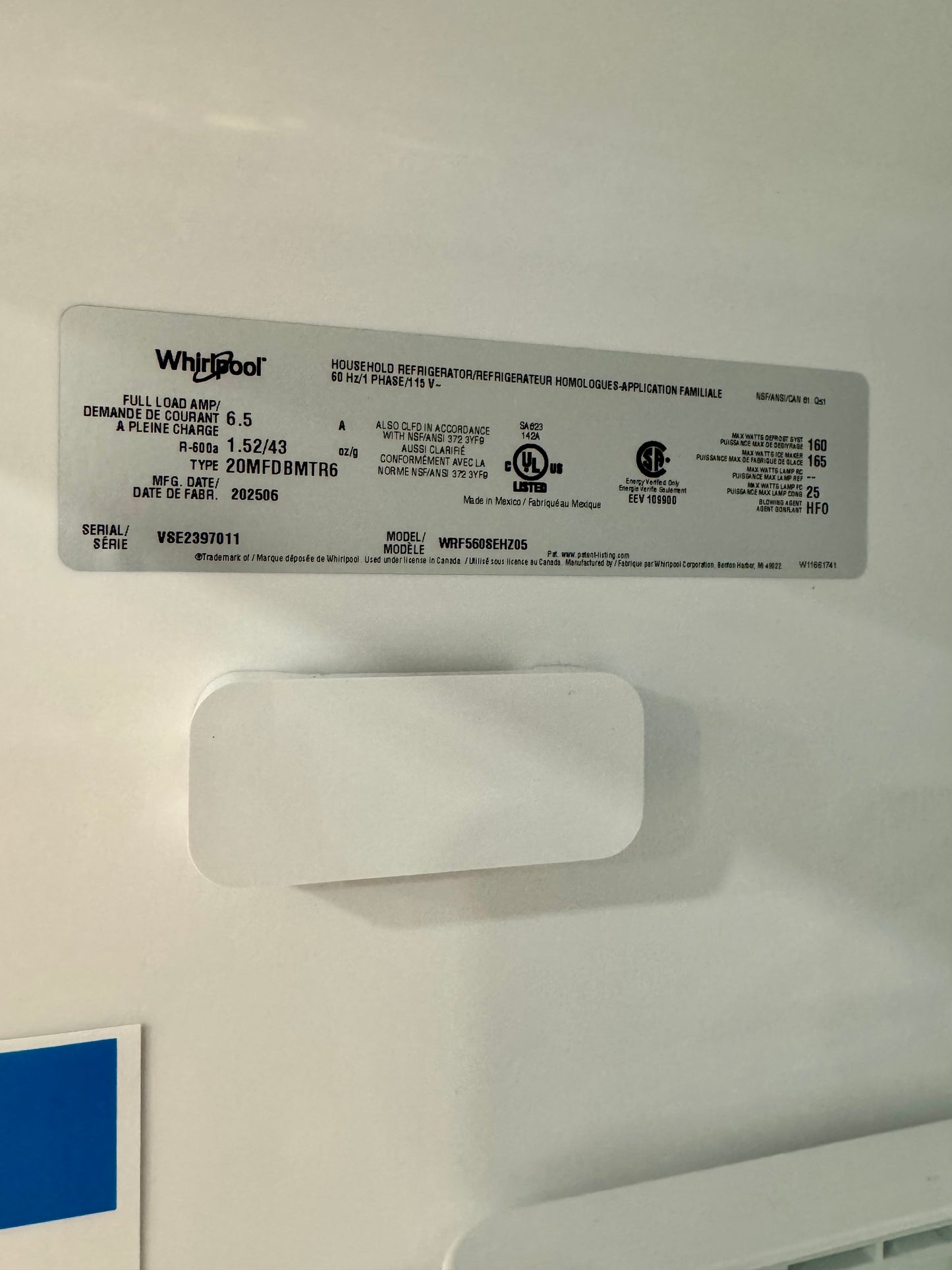 Whirlpool French Door Refrigerator