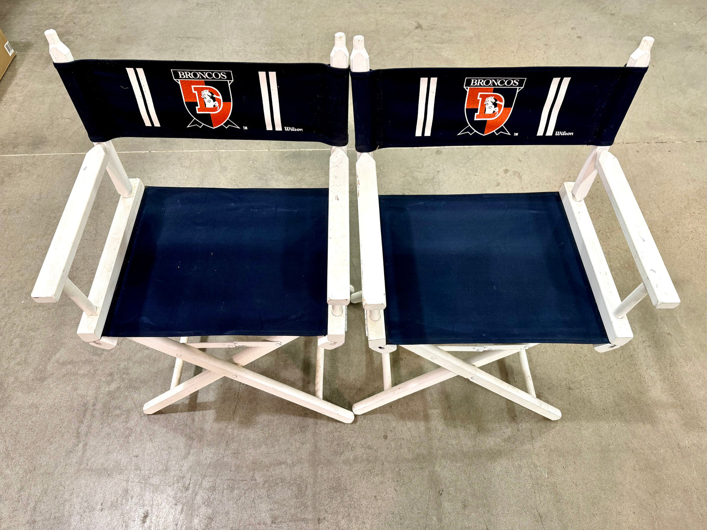 Par de sillas de director de los Denver Broncos