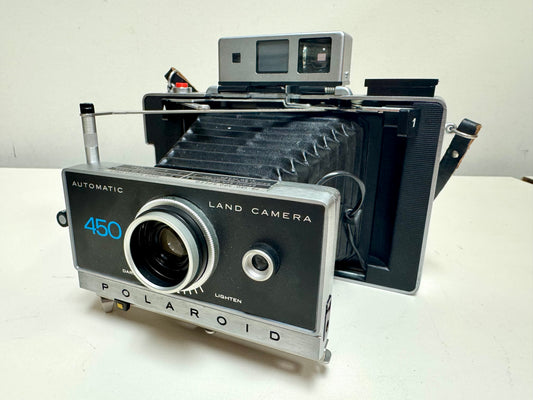 1970s Polaroid 450 Land Camera & Accessories