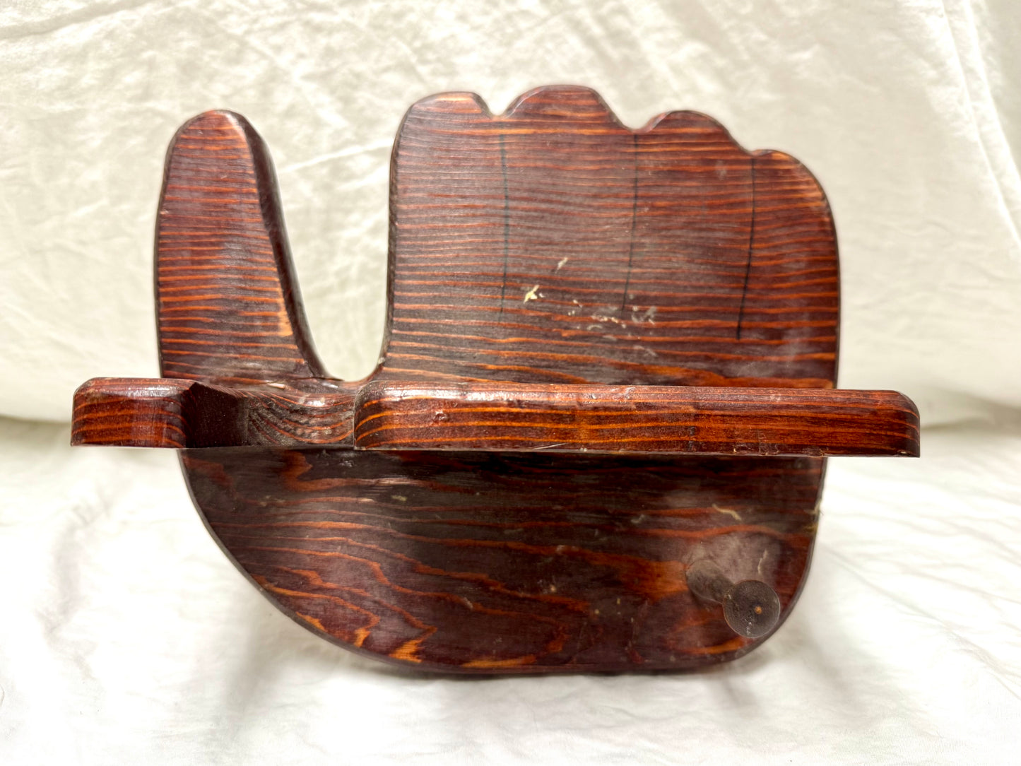 Wooden Baseball Glove Shaped Wall Mount