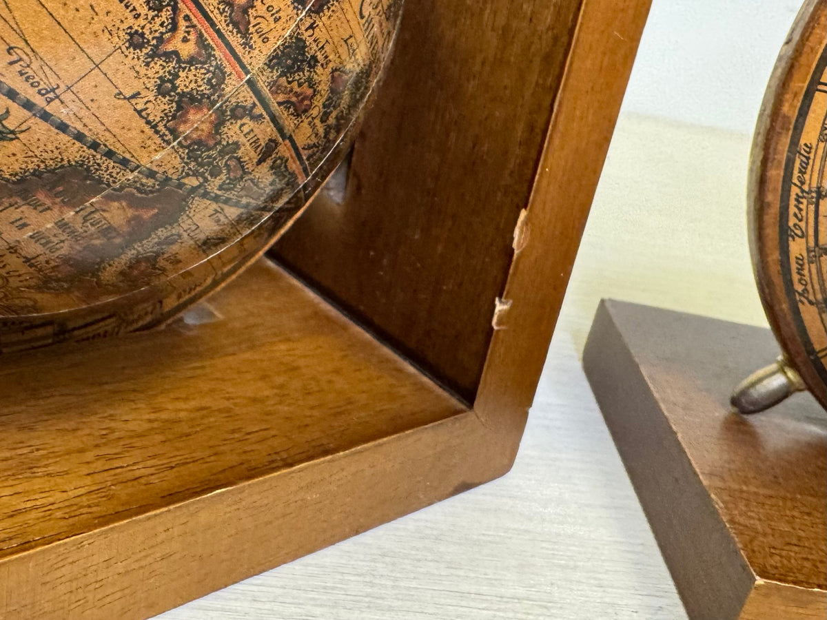 Vintage Old World Globe Bookends