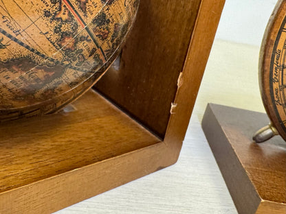 Vintage Old World Globe Bookends