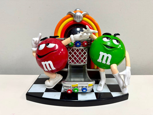 1990s Red & Green M&M Jukebox Candy Dispenser