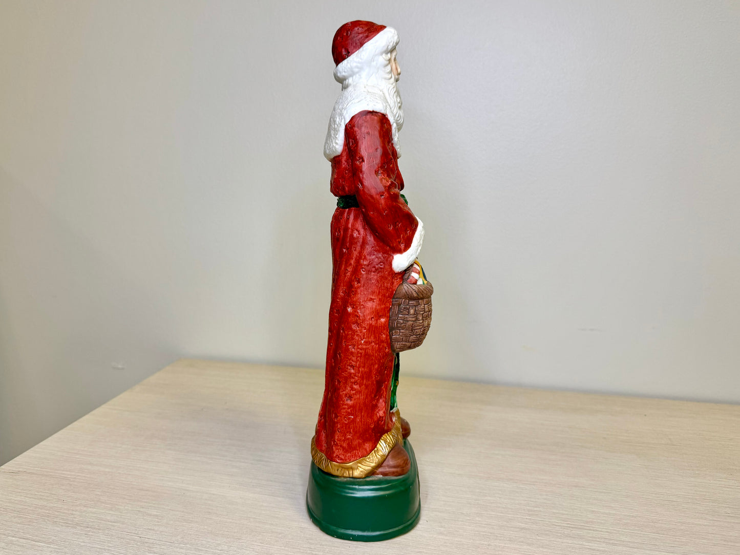 Vintage Porcelain Santa Statue