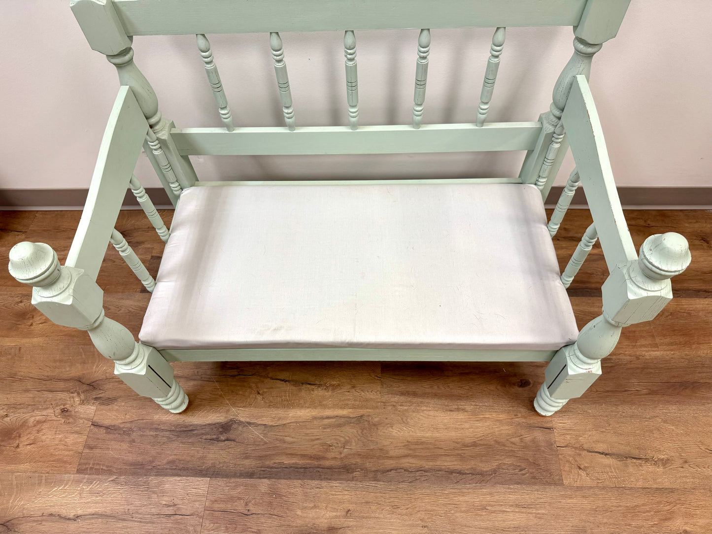 Light Blue Wooden Bench